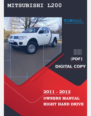 2011 - 2012 mitsubishi l200 owners manual 